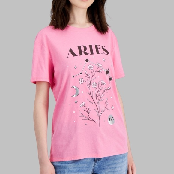 Self-Esteem - Juniors' Aries Crewneck Tee, NEW - Picture 3 of 3